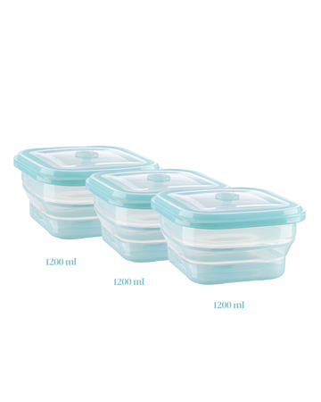 Silikono dėžučių rinkinys 1200ml  2+1