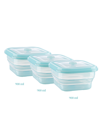 Silikono dėžučių rinkinys 900ml  2+1