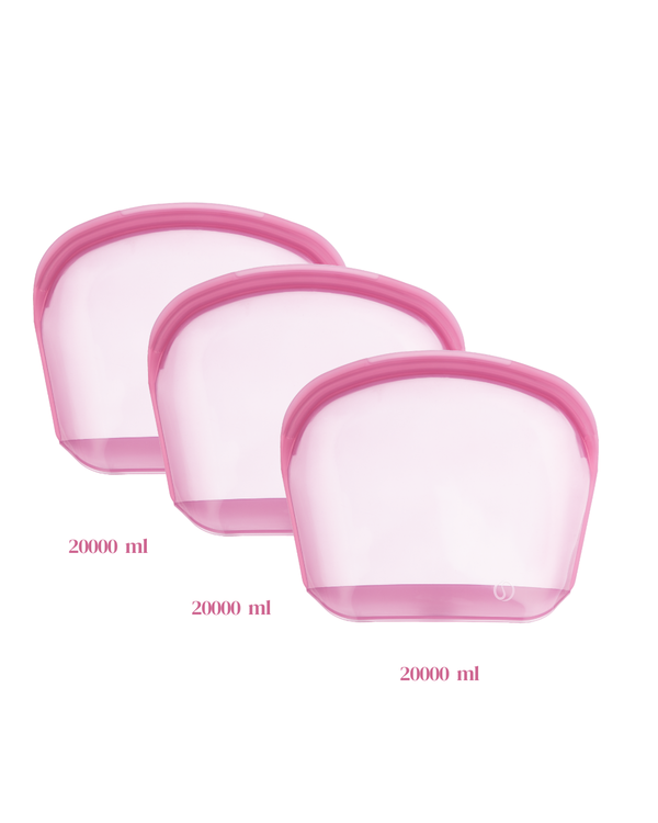 Silikoninių maišelių rinkinys 2000 ml 2+1