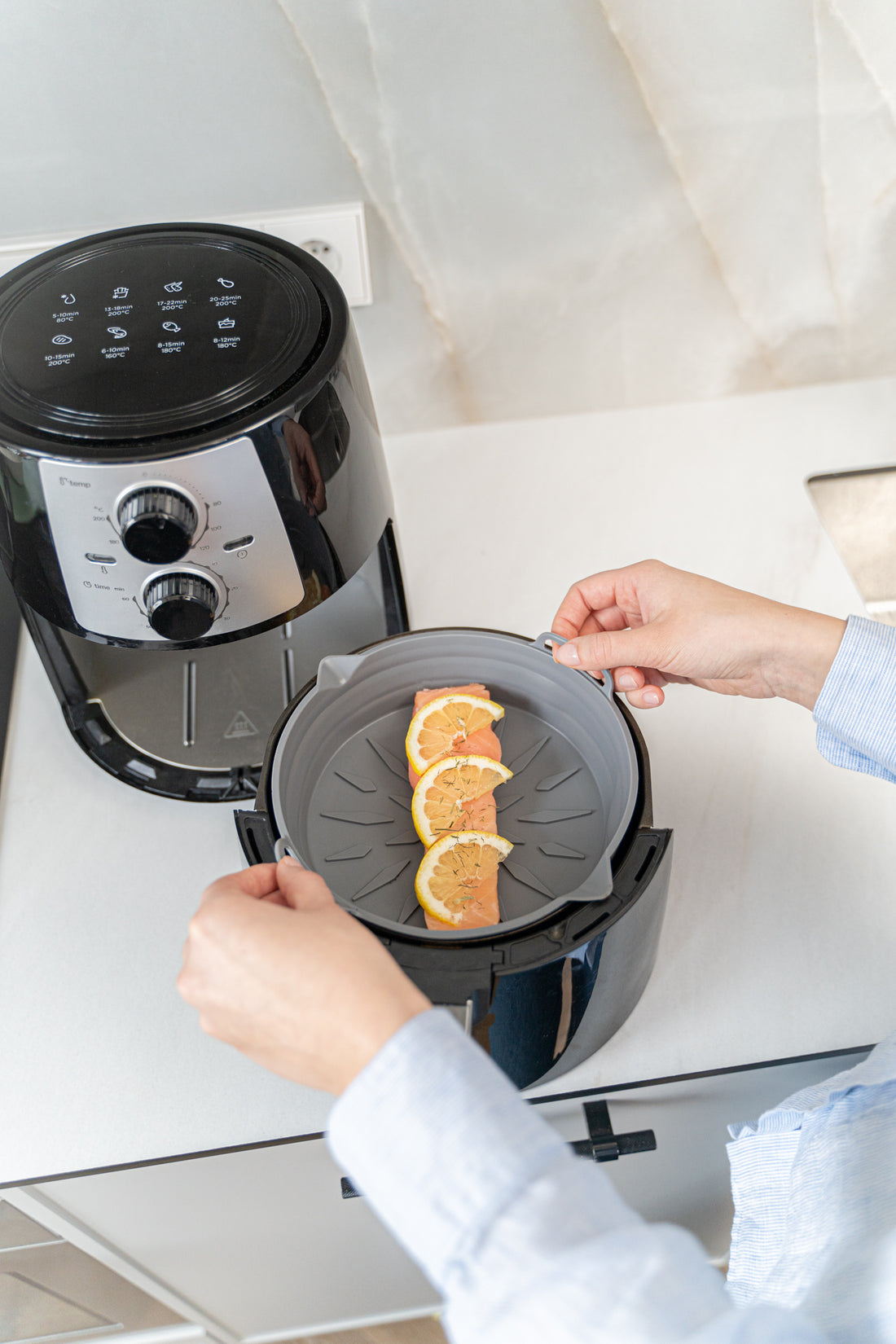 Kepimo forma karšto oro gruzdintuvei - apvali