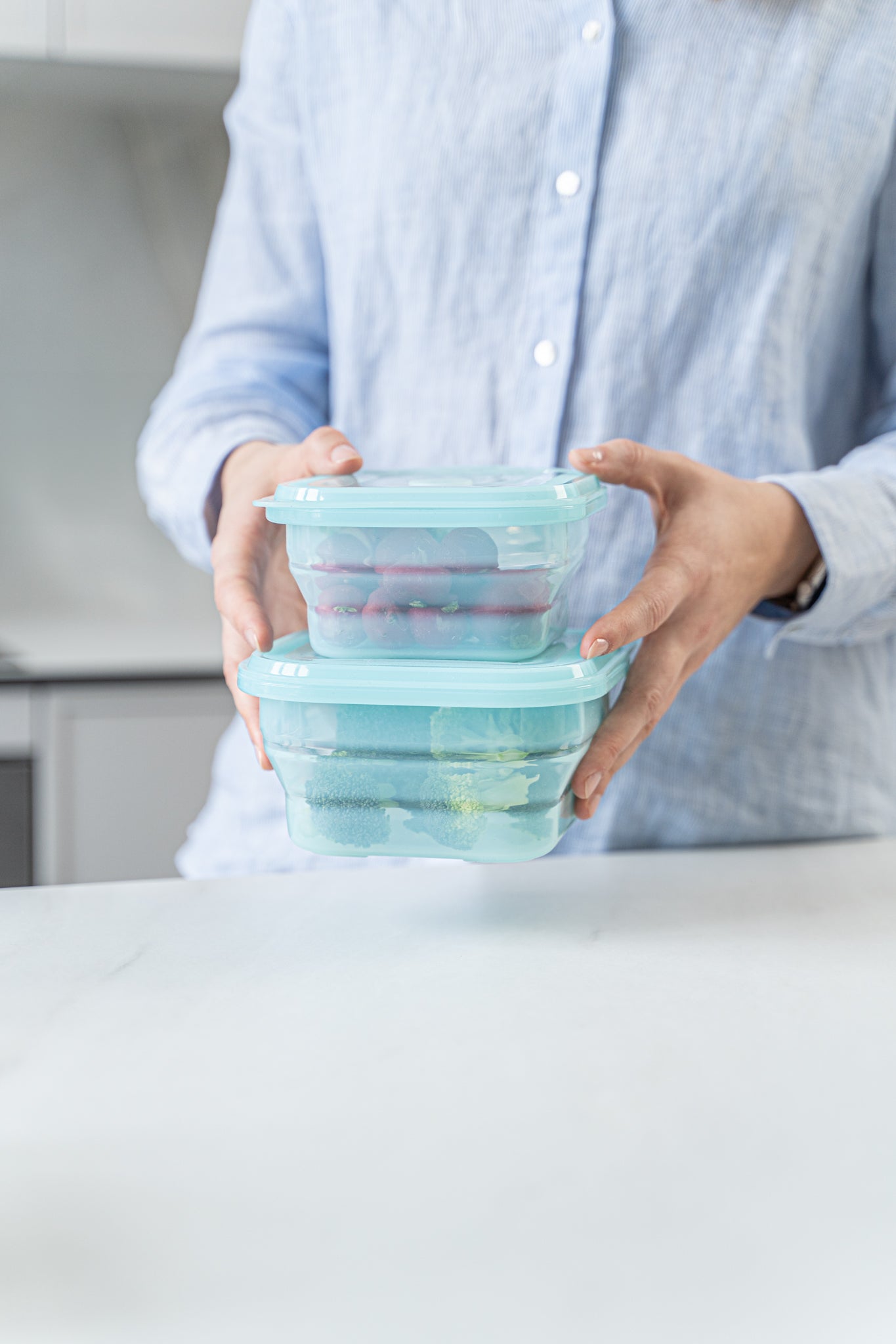 Sulankstoma silikoninė maisto dėžutė 900 ml