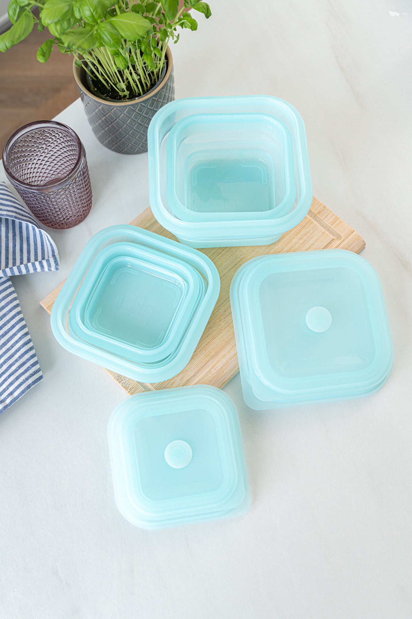 Silikono dėžučių rinkinys 1200ml  2+1