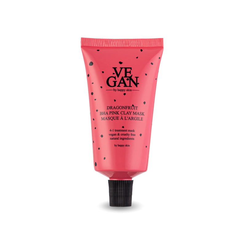VEGAN DRAGONFRUIT BHA Pink Clay Mask Veido kaukė